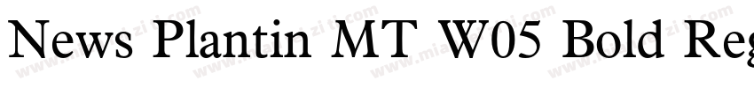 News Plantin MT W05 Bold Regula字体转换